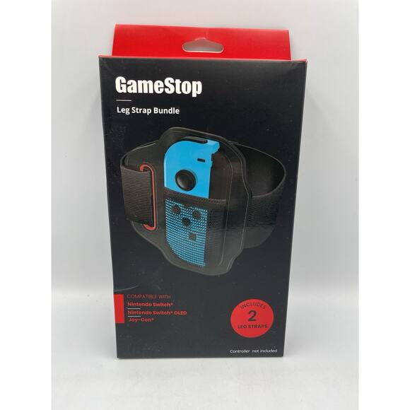 Nintendo Switch & Switch Oled GameStop Leg Strap Bundle (2 Leg Straps) SEALED - Picture 1 of 6